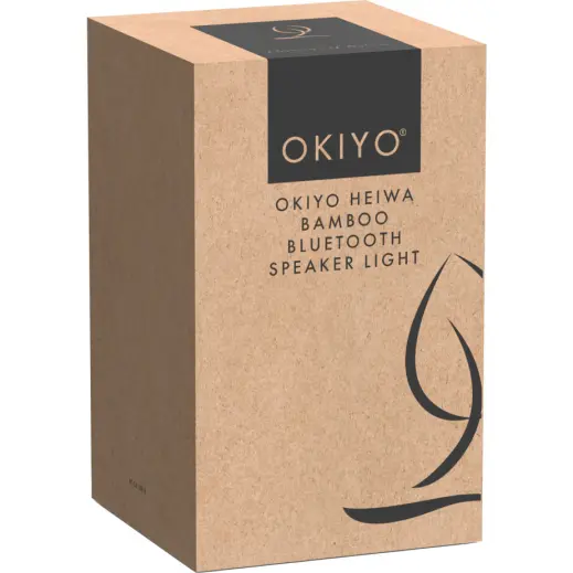 Okiyo Heiwa Bamboo Bluetooth Speaker & Night Light Gift Box